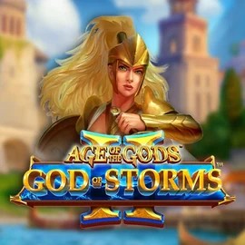 Age Of The Gods: God Of Storms 2 logo by Playtech at Blaze Spins Casino