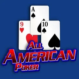 All American Poker online game logo by RTG (Reel Time Gaming) on blazespinss.com