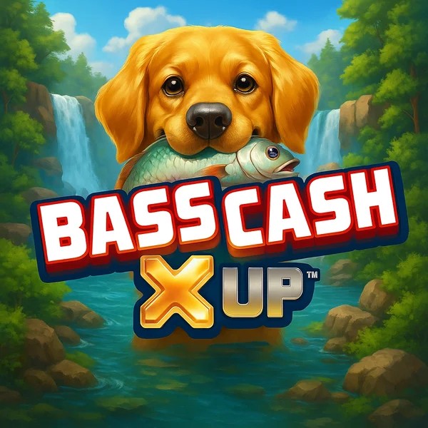 Bass Cash X UP game by Alchemy Gaming – logo hosted on Blaze Spins Casino
