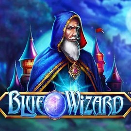 Blue Wizard by Quickspin, showcased at blazespinss.com – game logo