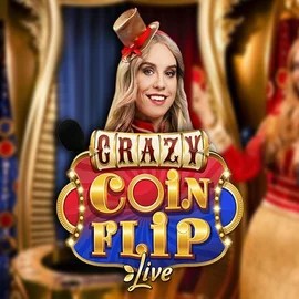 Official Live Casino logo: Crazy Coin Flip by Evolution at Blaze Spins Casino