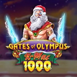 Gates of Olympus Xmas 1000 online game logo by Pragmatic Play on blazespinss.com