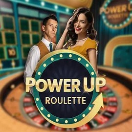 Official Live Casino logo: PowerUP Roulette by Pragmatic Play at Blaze Spins Casino