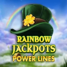 Rainbow Jackpots Power Lines online game logo by Red Tiger Gaming on blazespinss.com