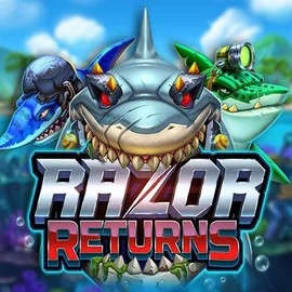 Razor Returns slot logo by Push Gaming at Blaze Spins Casino