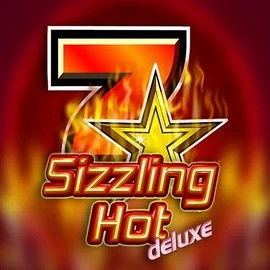 Sizzling Hot Deluxe logo by Novomatic at Blaze Spins Casino