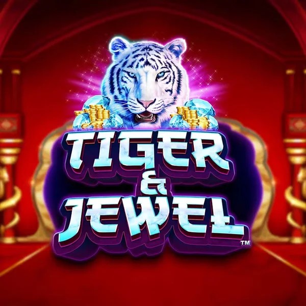 Official Slots logo: Tiger and Jewel by Greentube at Blaze Spins Casino
