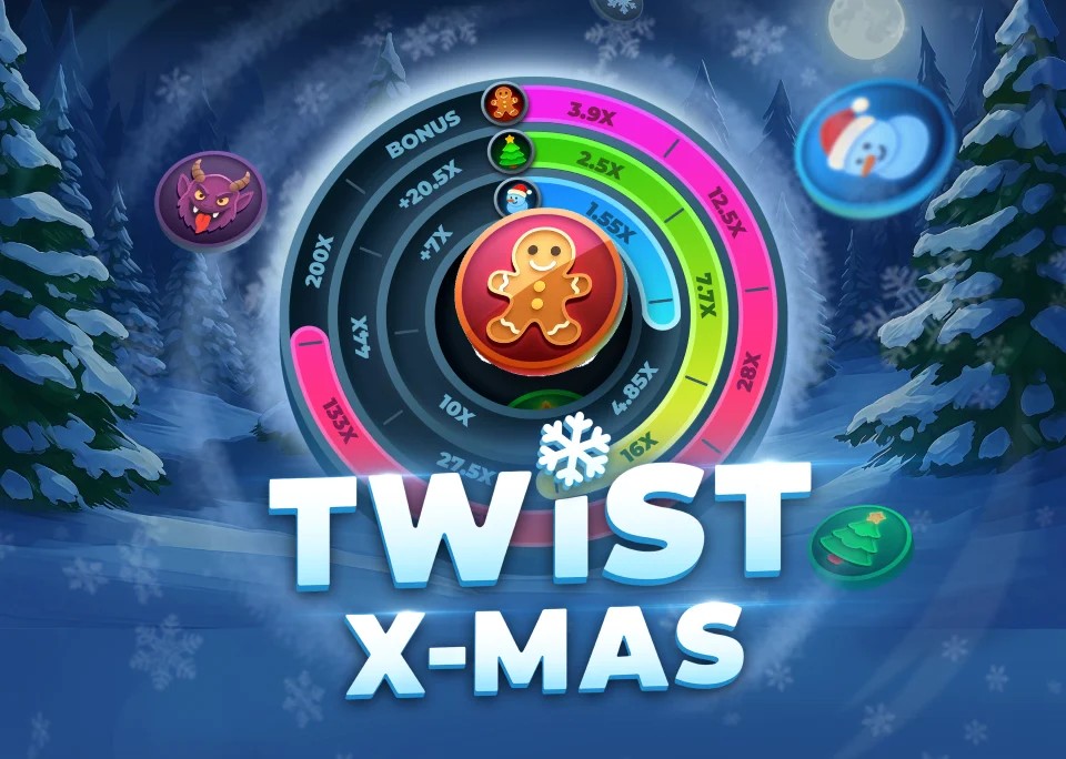 Official Casino Games logo: Twist X-mas by InOut at Blaze Spins Casino
