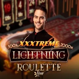 Live Casino logo of XXXtreme Lightning Roulette from Evolution at Blaze Spins Casino