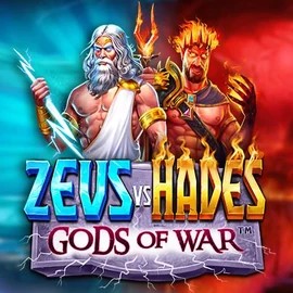 Zeus vs Hades: Gods of War slot logo by Pragmatic Play at Blaze Spins Casino
